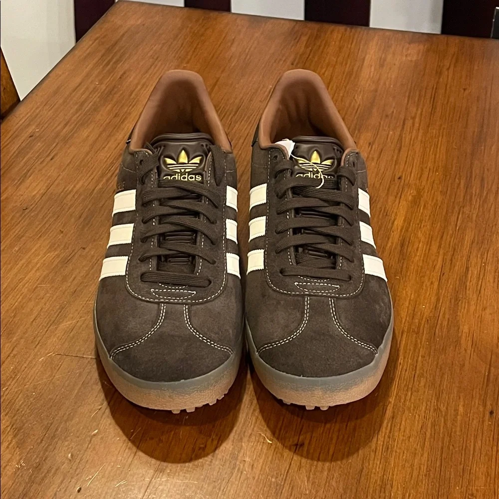 Adidas Gazelle Soft Spike Golf Shoes Sneakers Cleats new brown Mens Sizes